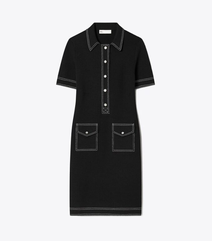 Wollkleid mit Ziernähten Wollkleid mit Ziernähten