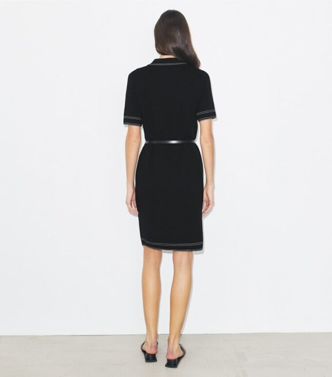 Wollkleid mit Ziernähten Wollkleid mit Ziernähten