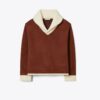 Wollpullover mit kontrastierendem Kragen Wollpullover mit kontrastierendem Kragen