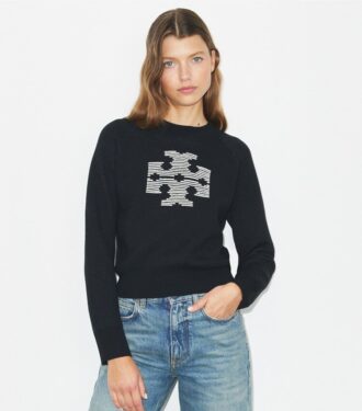 Wollpullover mit Logo